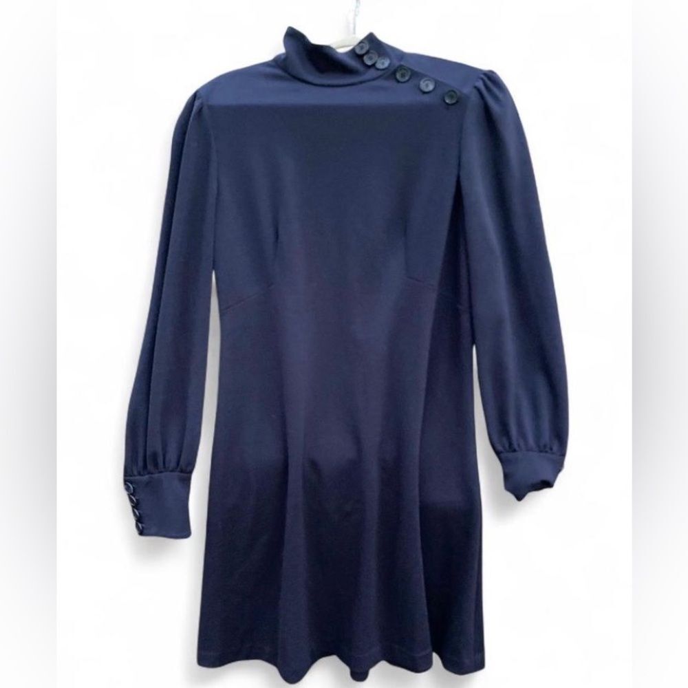 Donna Morgan Midnight Blue Long Sleeve Dress